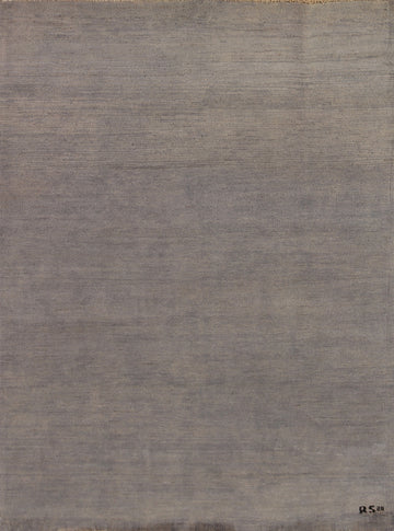 Gray Wool Modern Gabbeh Oriental Rug 5x7