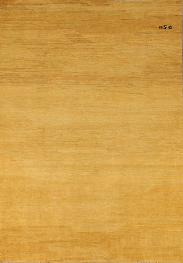 Gold Rust Wool Gabbeh Oriental Area Rug 6x9