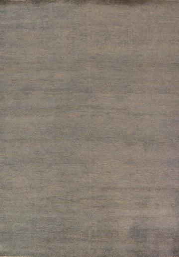 Gray & Beige Wool Modern Gabbeh Oriental Area Rug 7x9
