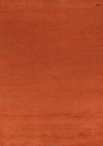Modern Wool Orange Gabbeh Oriental Area Rug 7x10