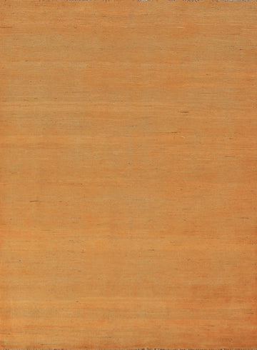 Orange & Yellow Wool Gabbeh Modern Rug 5x7