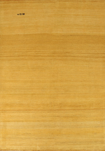 Yellow Wool Gabbeh Modern Area Rug 6x9