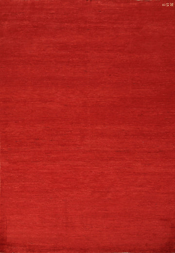 Modern Red Wool Gabbeh Oriental Rug 5x7