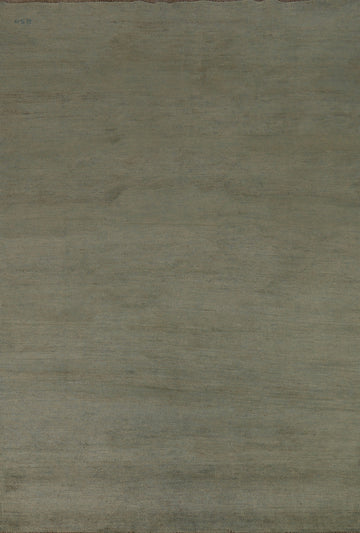 Sage Green Solid Gabbeh Modern Area Rug 7x9