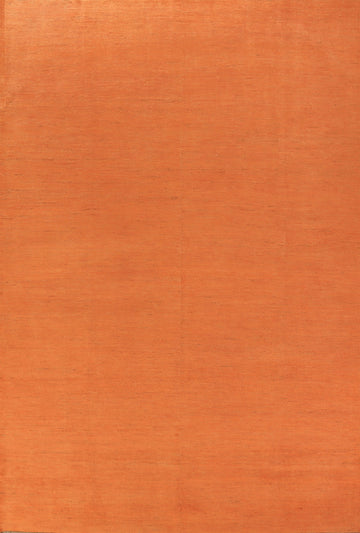 Orange Wool Gabbeh Modern Area Rug 7x10