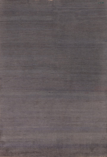 Striped Gray Blue Gabbeh Modern Area Rug 5x8