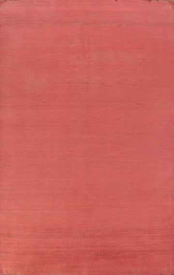 Pink Handmade Wool Gabbeh Modern Area Rug 6x10