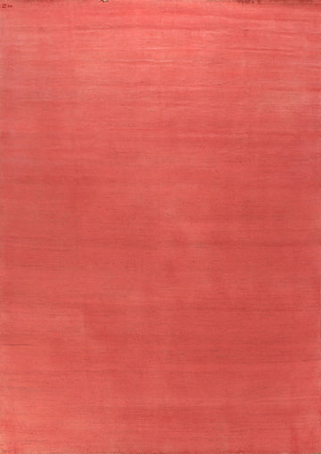 Pink Salmon Modern Wool Gabbeh Oriental Area Rug 8x11