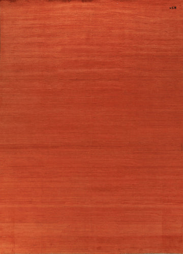 Modern Orange Wool Gabbeh Oriental Area Rug 8x11