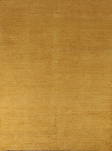 Yellow Rust Wool Modern Gabbeh Oriental Area Rug 8x10