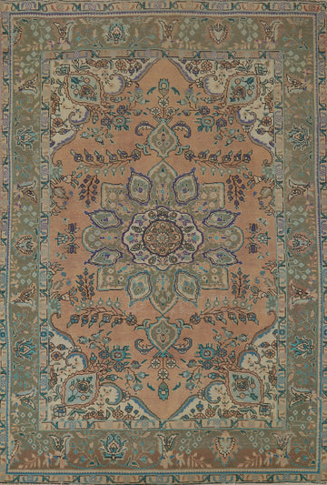 Vintage Wool Tabriz Persian Area Rug 6x10
