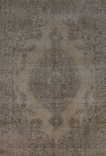 Distressed Wool Tabriz Persian Area Rug 6x9