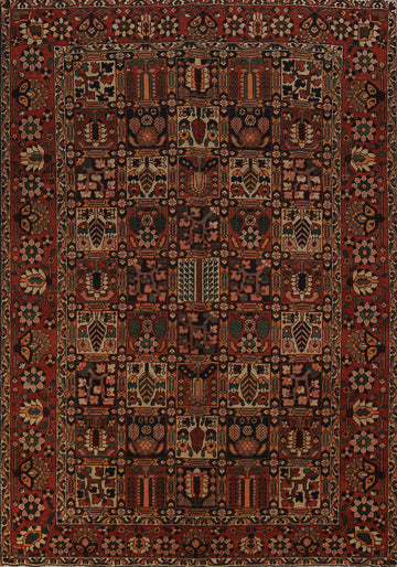 Garden Design Wool Bakhtiari Persian Area Rug 7x10