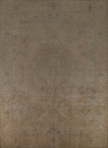 Vintage Wool Medallion Tabriz Persian Area Rug 10x13
