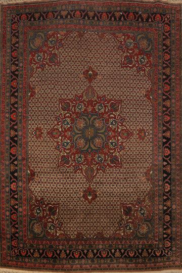 Vintage Wool Medallion Serab Persian Area Rug 7x10