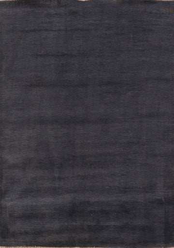 Navy Blue Wool Gabbeh Modern Area Rug 6x8