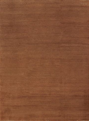 Brown Gabbeh Wool Modern Rug 5x7