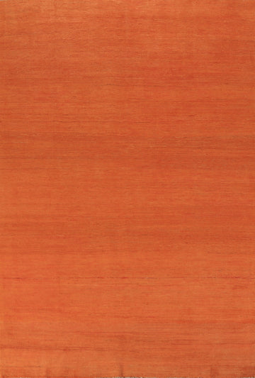 Orange Wool Modern Gabbeh Oriental Area Rug 7x10