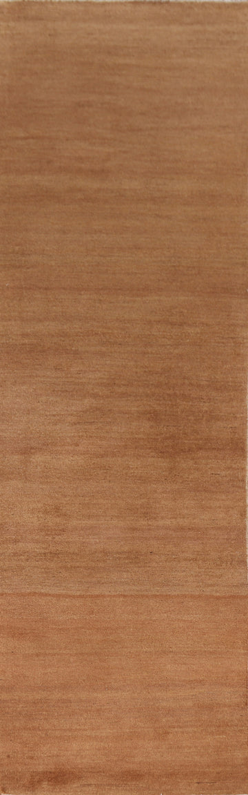Brown Wool Gabbeh Oriental Runner Rug 3x13