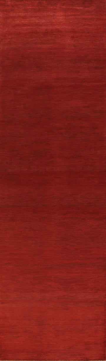 Red Modern Gabbeh Oriental Runner Rug 3x16