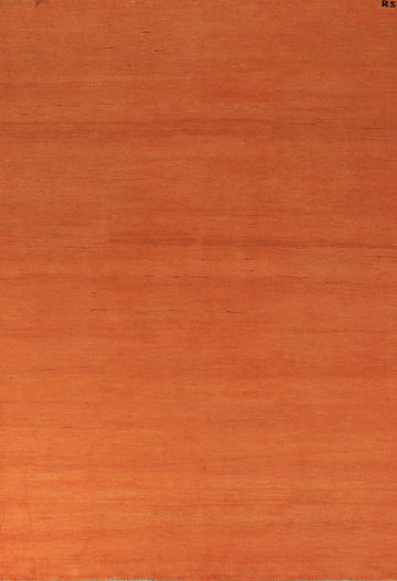 Orange Wool Gabbeh Oriental Area Rug 6x10