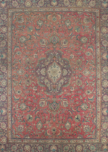 Handmade Pink Wool Tabriz Persian Area Rug 9x12