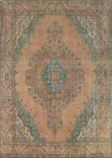 Wool Medallion Tabriz Persian Area Rug 10x13