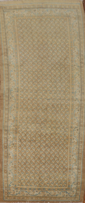 Brown Rust Wool Botemir Persian Runner Rug 3x10