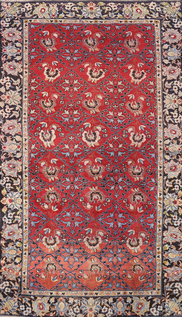 Handmade Wool Najafabad Persian Area Rug 5x8