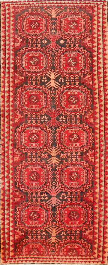 All-Over Geometric Meshkin Persian Area Rug 5x13
