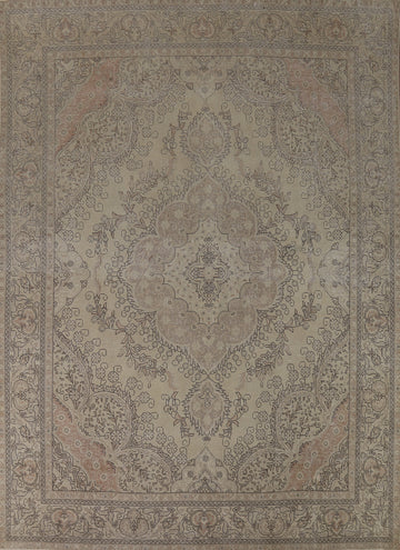 Medallion Wool Tabriz Persian Area Rug 10x13