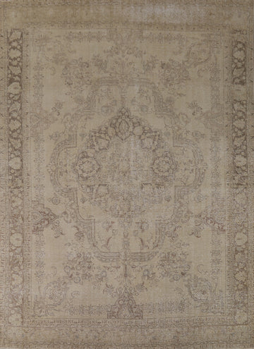 Vintage Wool Tabriz Persian Area Rug 10x13