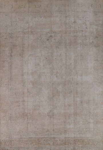 Distressed Wool Tabriz Persian Area Rug 9x13
