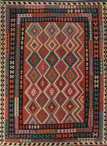 Hand Woven Wool Kilim Oriental Area Rug 8x11
