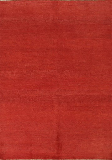 Modern Red Wool Gabbeh Oriental Area Rug 6x8