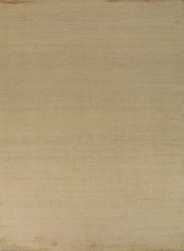 Muted Gold Wool Gabbeh Modern Area Rug 8x10