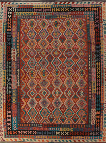 Flat Weave Kilim Oriental Area Rug 10x13