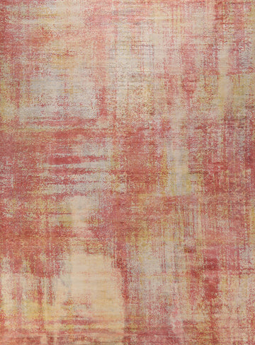 Contemporary Wool Abstract Indian Area Rug 9x12