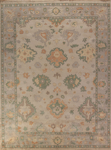 Handmade Wool Oushak Oriental Area Rug 9x12