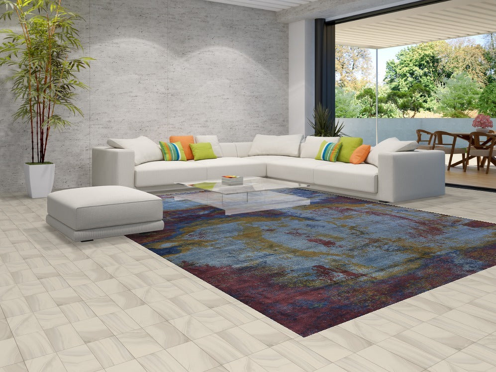 All-Over Colorful Abstract Indian Area Rug 10x13