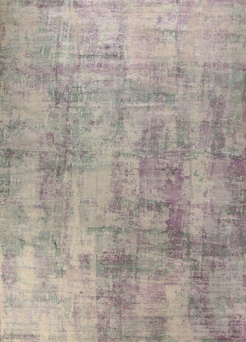 Contemporary Wool Abstract Indian Area Rug 9x12