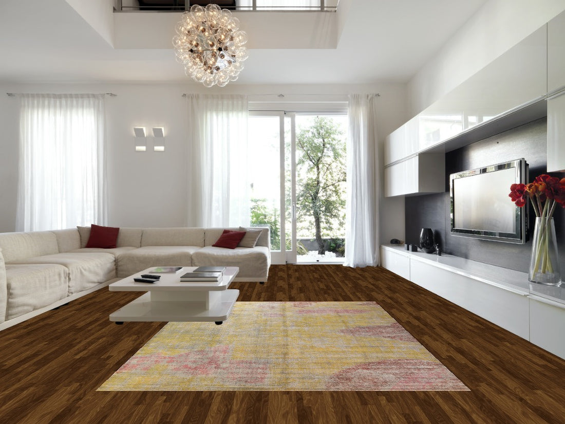 Colorful Wool Modern Abstract Indian Area Rug 8x12