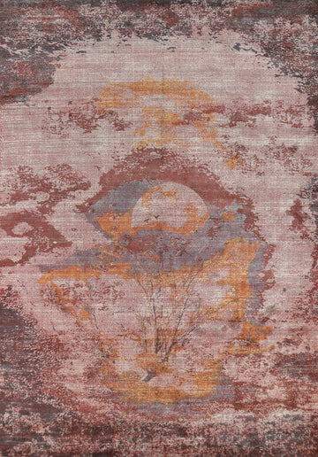 Landscape Modern Abstract Indian Area Rug 8x12