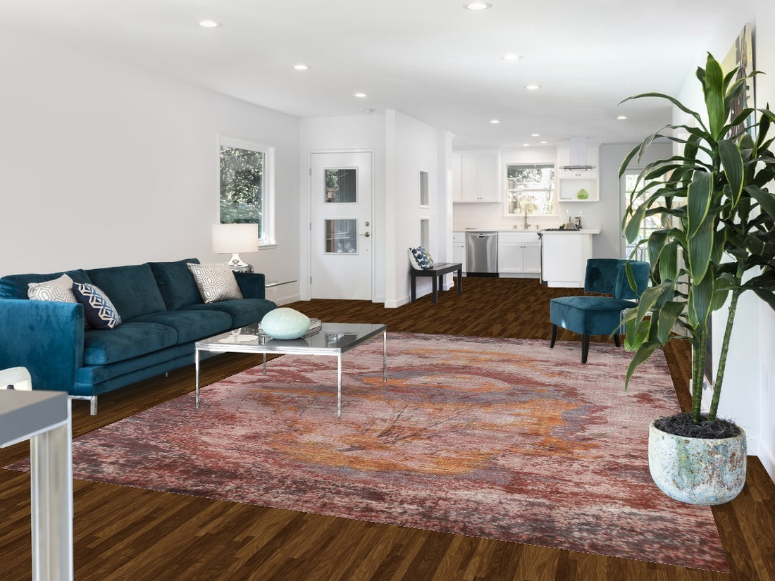 Landscape Modern Abstract Indian Area Rug 8x12