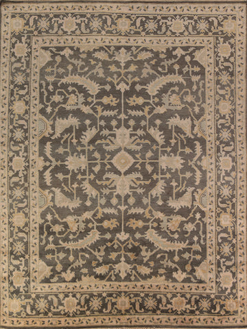 All-Over Floral Oushak Indian Area Rug 8x10