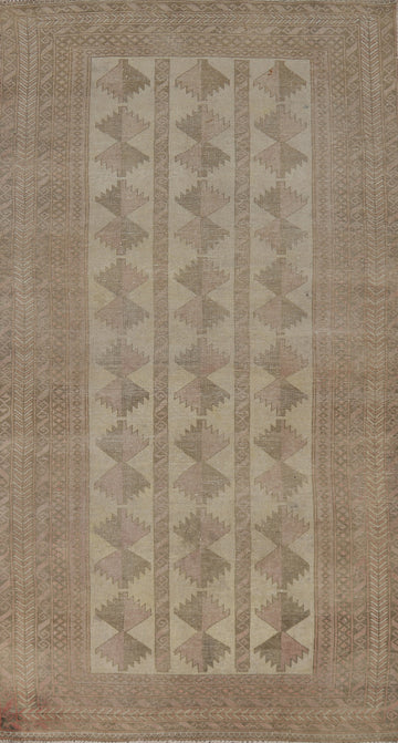 Geometric Balouch Oriental Runner Rug 3x7