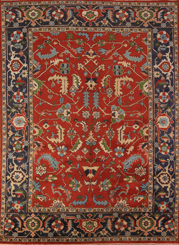 All-Over Floral Heriz Serapi Indian Area Rug 8x10
