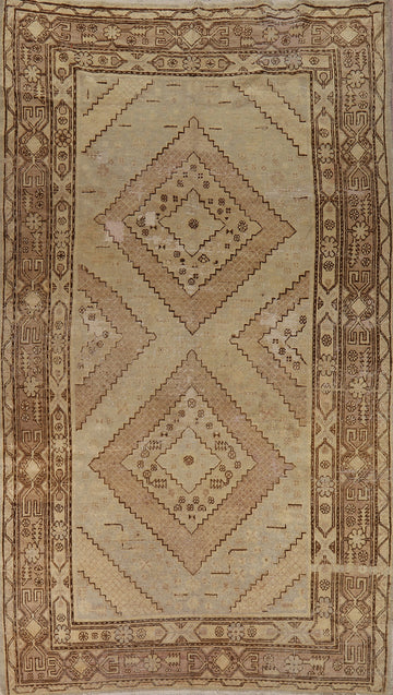 Pre-1900 Antique Vegetable Dye Khotan Oriental Area Rug 6x11
