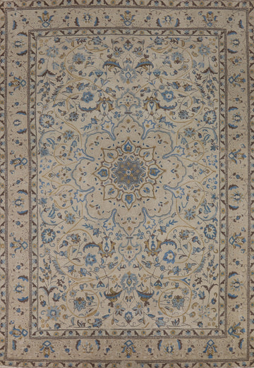 Vintage Wool Floral Tabriz Persian Area Rug 7x10