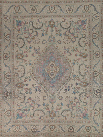 Vintage Wool Tabriz Persian Area Rug 10x12